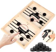 Jogo de tabuleiro Fast Sling Puck Wooden Hockey para crianças Jogo de tabuleiro Fast Sling Puck Wooden Hockey para crianças