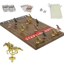 Jogo de Tabuleiro HOROW Finish Line Luxury Edition - Com Cavalos de Metal