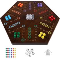 Jogo de tabuleiro HOROW Wahoo Marble de 20 polegadas para 4-6 jogadores com acessórios