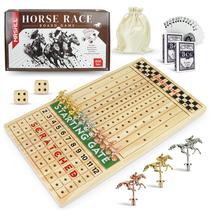 Jogo de tabuleiro Horse Race MRSHLL Luxury Wooden 21” com 11 cavalos