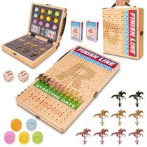 Jogo de tabuleiro Horse Race Silkchio 53cm com cartas e dados para adultos Jogo de tabuleiro Horse Race Silkchio 53cm com cartas e dados para adultos