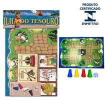 Jogo De Tabuleiro Ilha Do Tesouro Com Cartas E Acessórios