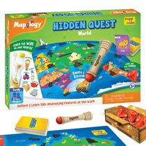 Jogo de tabuleiro Imagimake Mapology Hidden Quest World Map 5-12 anos