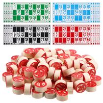 Jogo de tabuleiro Ipetboom Russian Lotto Bingo com 48 cartas e 90 xadrez