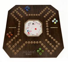 Jogo de Tabuleiro Jackaroo Marble Chase 2-4 jogadores Walnut Wood