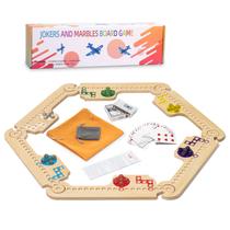Jogo de tabuleiro Jokers and Marbles Wooden para 2-6 jogadores