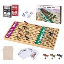 Jogo de tabuleiro JOTOETYYS Horse Race Racing Game 21" com 11 cavalos Jogo de tabuleiro JOTOETYYS Horse Race Racing Game 21" com 11 cavalos