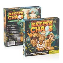 Jogo de Tabuleiro Keeper Chaos Zoo Estratégia para Crianças 5+