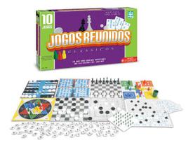 Jogo De Tabuleiro Kit Com 10 Jogos Clássicos - Nig Brinquedos
