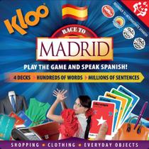 Jogo de tabuleiro KLOO Learn Spanish Race to Madrid Family Kids