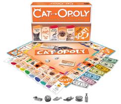 Jogo de tabuleiro Late for the Sky Cat-opoly White para 2 a 6 jogadores