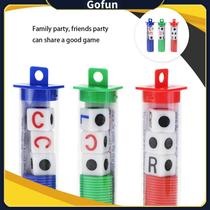 Jogo de tabuleiro LCR Left Center Right Dice Game com fichas e dados