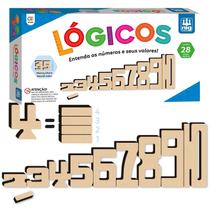 Jogo De Tabuleiro Lógicos Matemática Montessori 28 Peças De Madeira