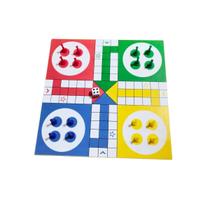 Jogo De Tabuleiro Ludo Em Madeira Mdf + 16 pinos + dado