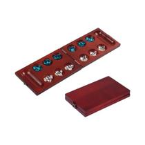Jogo De Tabuleiro Mancala De Madeira Dobrável Em Castanho E Pinheiro, Jogo Clássico De Mesa Para Jogo De Tabuleiro Mancala De Madeira Dobrável Em Castanho E Pinheiro, Jogo Clássico De Mesa Para