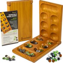 Jogo de tabuleiro Mancala Queensell Classic para 2 jogadores com fechadura magnética Jogo de tabuleiro Mancala Queensell Classic para 2 jogadores com fechadura magnética