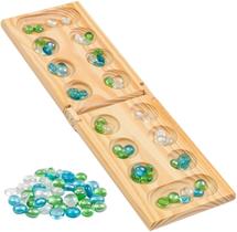Jogo de tabuleiro Mancala Regal Games Fun Classic Wooden Board Jogo de tabuleiro Mancala Regal Games Fun Classic Wooden Board
