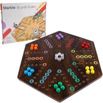 Jogo de tabuleiro Marble NRZSSN Wahoo 20 polegadas de madeira para 4-6 jogadores