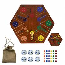 Jogo de tabuleiro Marble Wahoo Original de 15 polegadas para 4 ou 6 jogadores