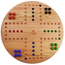 Jogo de tabuleiro Marbles Solid Oak Wood 4 Player Cauff 35cm