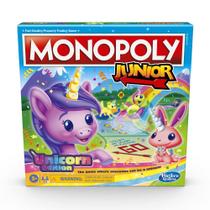 Jogo de Tabuleiro Monopoly Junior Edição Unicórnio - Para Crianças a partir de 5 anos