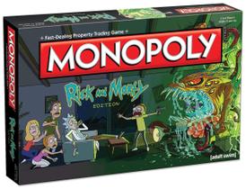 Jogo de tabuleiro Monopoly Rick and Morty oficialmente licenciado Jogo de tabuleiro Monopoly Rick and Morty oficialmente licenciado