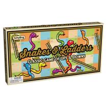 Jogo de tabuleiro Schylling Snakes & Ladder Age 3+ para meninos e meninas