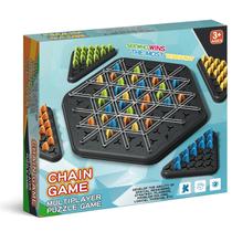 Jogo de tabuleiro SHINXIN Chain Triangle Chess 2-4 jogadores +3 anos
