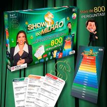 Jogo de Tabuleiro Show Milhão Licenciado SBT Perguntas Respostas Educativo Família Brinquedo Original Cooperativo Competitivo Jogo de Tabuleiro Show Milhão Licenciado SBT Perguntas Respostas Educativo Família Brinquedo Original Cooperativo Competitivo