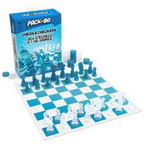 Jogo de tabuleiro Spin Master Pack & Go Chess & Checkers 8 anos ou mais