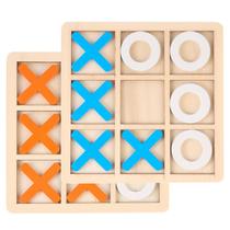 Jogo de tabuleiro Tic Tac Toe com pacote de 2 jogos para a família Tic Tac Toe
