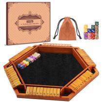 Jogo de tabuleiro Toidgy Shut The Box Dice 1-6 jogadores com 16 dados