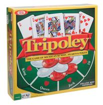 Jogo de tabuleiro Tripoley Deluxe com 100 fichas, tapete de 60x60cm e cartas