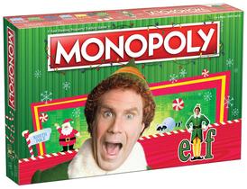 Jogo de tabuleiro USAOPOLY Monopoly Elf Christmas Film com fichas