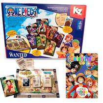 Jogo de Tabuleiro Wanted One Peace e Revista de Colorir Brinquedos de Menino e Menina Elka KZ Play
