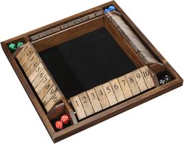 Jogo de tabuleiro WE Games Shut The Box 1-4 jogadores de 14 polegadas Jogo de tabuleiro WE Games Shut The Box 1-4 jogadores de 14 polegadas