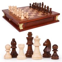 Jogo de Tabuleiro WJZDY Conjunto de Xadrez Magnético de Madeira com Tabuleiro de 32 cm Jogo de Tabuleiro WJZDY Conjunto de Xadrez Magnético de Madeira com Tabuleiro de 32 cm