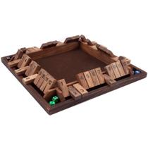 Jogo de tabuleiro Wooden Shut The Box GSE Games 1-4 jogadores