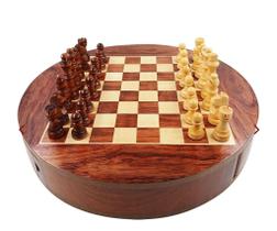 Jogo de Tabuleiro Xadrez 33cm em Madeira Rio Master Jogo de Tabuleiro Xadrez 33cm em Madeira Rio Master