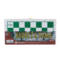 Jogo De Tabuleiro Xadrez E Dama Estojo Madeira Pais E Filhos Jogo De Tabuleiro Xadrez E Dama Estojo Madeira Pais E Filhos