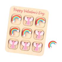 Jogo de Tabuleiro Zzbakress Funny Valentine's Day Wooden Style 2