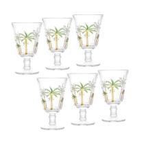 Jogo de taça com 6 lyor hand paiting 240ml cristal 1239