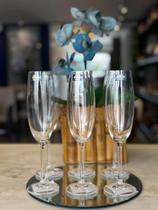 JOGO DE TAÇA CRISTAL ECOLOGICO P/CHAMPAGNE TRANSLUCIDA BOHEMIA 220ml
