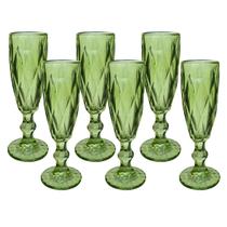 Jogo de taça de champanhe de vidro com 6 peças 160ml