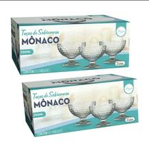 Jogo de Taça de Sobremesa 6 Unidades Vidro Lapidado 230 ml Design Elegante e Sofisticado