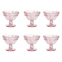 Jogo De Taça De Sobremesa Linx Rosa 270 ml 6 Peças Jogo De Taça De Sobremesa Linx Rosa 270 ml 6 Peças