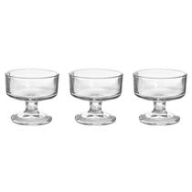 Jogo De Taça De Sorvete Clear Vidro 165 ml 3 Peças
