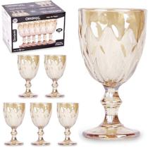 Jogo De Taca De Vidro Para Água / Vinho Ambar Diamante Com 6 Peças 260ml - ORIGINAL LINE