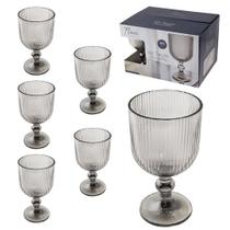 Jogo de Taça de Vidro para Água/Vinho Flux com 6 Peças 380ml