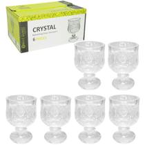 Jogo de taca de vidro para licor / shot crystal com 6 pecas 40ml na caixa - RIO TIJUCAS